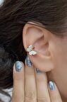 Sıkıştırmalı Kıkırdak Küpesi Kelebek Earcuff