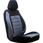 Binek Araba Oto Koltuk Kılıfı Universal Si̇yah Gri