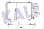 Kale 200ABC060 Klima Radyatörü Kondanser P407 C5 II C6 C5 III 1.6 2.0 HDI 04-Olcu 6455.FX