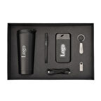Vip Siyah Hediye Seti / Termos, Kalem, Powerbank, Anahtarlık ve Usb Bellek