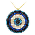 Altın 14 Ayar Dev Nazar Boncuğu Kolye (KLY0030)