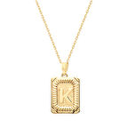 Altın K Harfi Pres Kolye (KLY0157)
