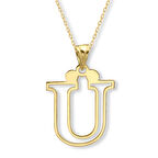 Altın Taşsız Ü Harfi Kolye (KLY0627)