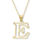 Altın Taşsız E Harfi Kolye (KLY0646)