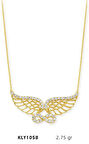 14 Ayar Altın Melek Kanadı Sonsuzluk Kolye KLY1058