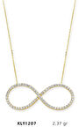 14 Ayar Altın Sonsuzluk Kolye KLY1207