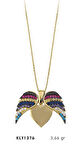 14 Ayar Altın Renkli Kanatlı Kolye KLY1376