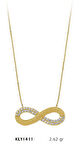 14 Ayar Altın Taşlı Sonsuzluk Kolye KLY1411