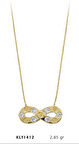 14 Ayar Altın Taşlı Sonsuzluk Kolye KLY1412
