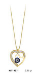 14 Ayar Altın Kalp Kolye KLY1437