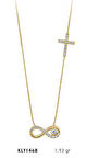 14 Ayar Altın Haç Sonsuzluk Kolye KLY1468