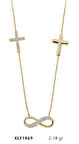 Harem Altın 14 Ayar Altın Haç Sonsuzluk Kolye KLY1469
