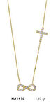 Harem Altın 14 Ayar Altın Haç Sonsuzluk Kolye KLY1470