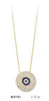 14 Ayar Altın Nazar Boncuğu Kolye KLY151
