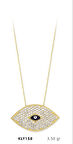 14 Ayar Altın Nazar Boncuğu Kolye KLY158
