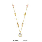 14 Ayar Altın Damla Dorika Kolye KLY1796