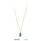 14 Ayar Altın Damla Taş Kolye KLY1822