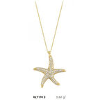 14 Ayar Altın Deniz Yıldızı Kolye KLY1913