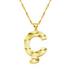 Üç Boyutlu Ç Harf Kolye KLY1975
