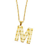 Üç Boyutlu M Harf Kolye KLY1983