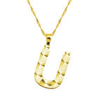 Harem Altın Üç Boyutlu Ü Harf Kolye KLY1991