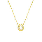 Taşlı Ö Harfi Minimal Kolye KLY2006