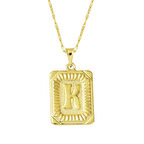 Harem Altın Pullu K Harfi Zincir Kolye KLY2038