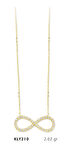 Harem Altın 14 Ayar Altın Sonsuzluk Kolye KLY210