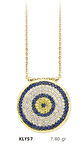  14 Ayar Altın Nazar Boncuğu Kolye KLY57