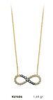 14 Ayar Altın Sonsuzluk Kolye KLY606