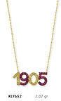 14 Ayar Altın 1905 Yazılı Kolye KLY652
