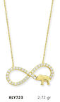 Harem Altın 14 Ayar Altın Fil Sonsuzluk Kolye KLY723