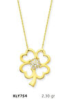 Harem Altın 14 Ayar Altın Yonca Kolye KLY754