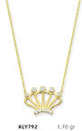 Harem Altın 14 Ayar Altın Kral Tacı Kolye KLY792