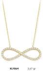 14 Ayar Altın Sonsuzluk Kolye KLY864