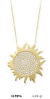 14 Ayar Altın Güneş Kolye KLY896