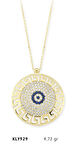 14 Ayar Altın Nazar Boncuğu Kolye KLY929