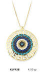 Harem Altın 14 Ayar Altın Nazar Boncuğu Kolye KLY938
