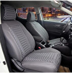 Toyota Corolla E170 2013-2018 Uyumlu Lüx Deri Oto Koltuk Kılıfı Ön Arka Takım Giydirme Model FÜME