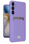 Newface Samsung Galaxy A55 5G Kılıf Kelvin Kartvizitli Silikon - Lila