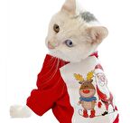 Noel Baba Ve Rudolph Kedi Tişörtü 