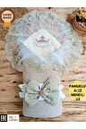Triko Örgü Bebek Kundağı - Pamuklu & Dantelli Yenidoğan Bebek Battaniyesi