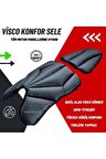 Motosiklet hava destekli konfotrsele minderi kalın deri  ( visco süngerli model )