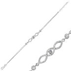 KENPAZAR 925 Ayar Gümüş Üç Sonsuzluk Bileklik