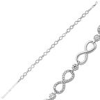 KENPAZAR 925 Ayar Gümüş Sonsuzluk Bileklik