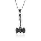 KENPAZAR 925 Ayar Gümüş Balta Erkek Gümüş Kolye