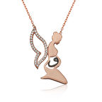 KENPAZAR 925 Ayar Gümüş Anne Vav Kadın Gümüş Kolye