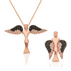 KENPAZAR 925 Ayar Gümüş Kanatlı Melek Kadın Gümüş Kolye