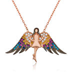 KENPAZAR 925 Ayar Gümüş Melek Kadın Gümüş Kolye