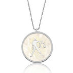 KENPAZAR 925 Ayar Gümüş Sedef Taşlı Terazi Burcu Kadın Gümüş Kolye